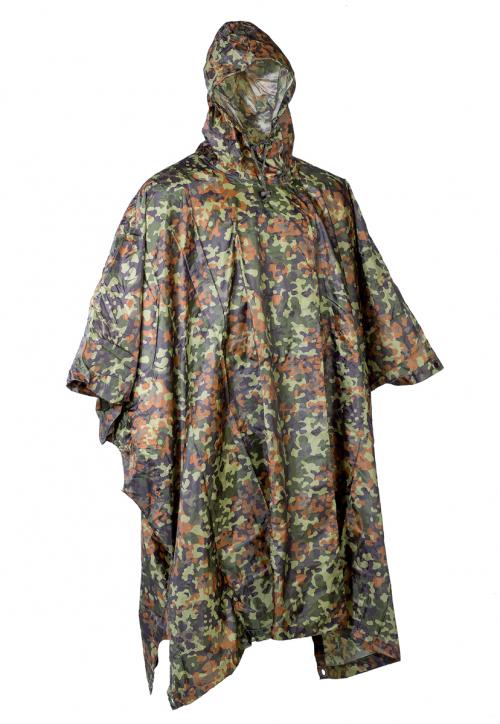 Regenponcho Tarp Zelt Ripstop US Oliv - Woodland - Schwarz - Flecktarn Top Qualität
