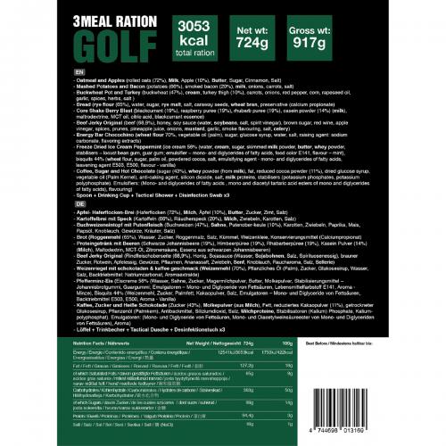 Taktische Foodpack-Rationen 3 Meal Ration GOLF 724g