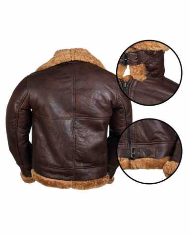 US Bomberjacke B46 Lammfell Schafsleder aus Uruguay