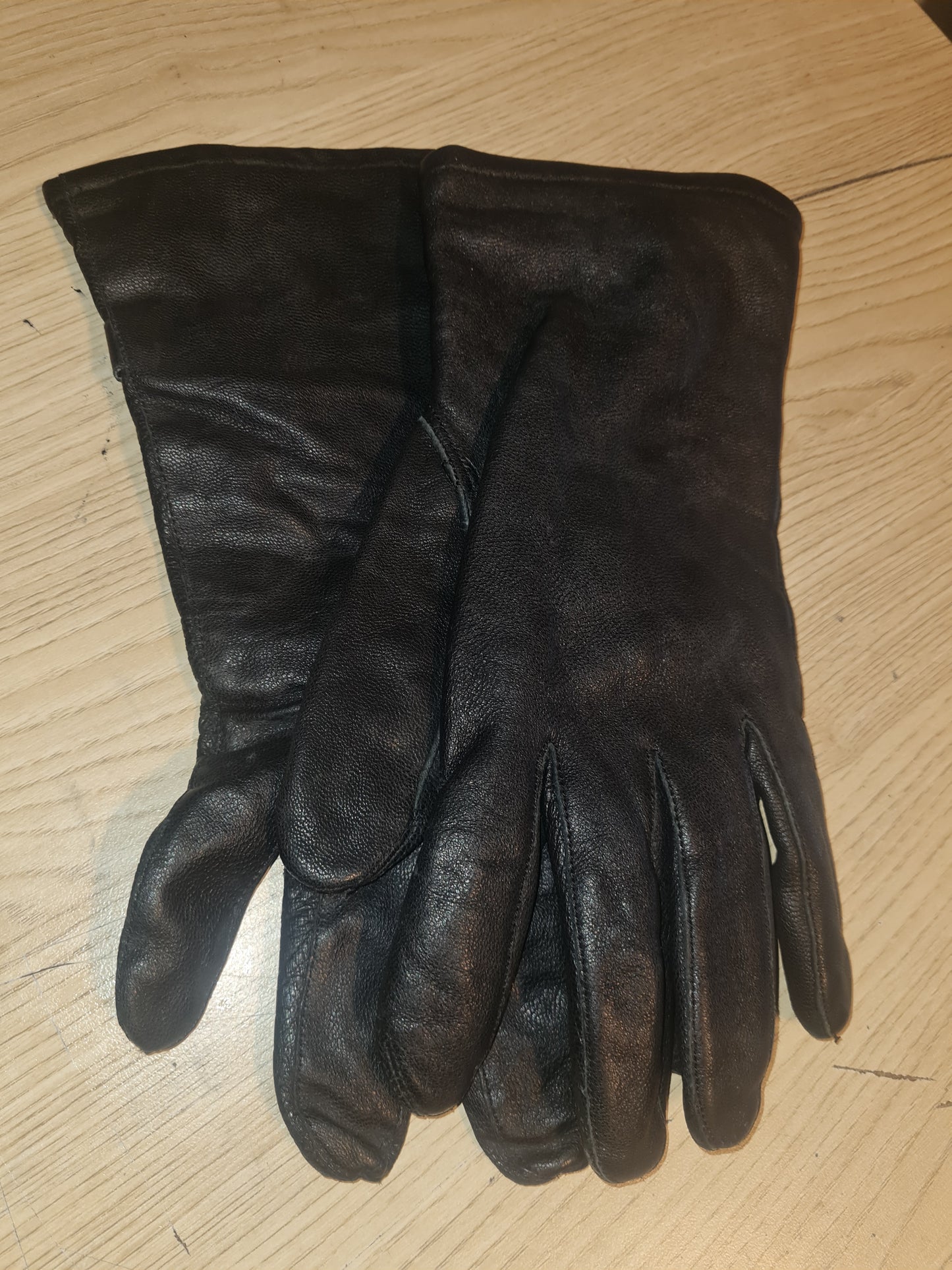 Original Holländische Armee Handschuhe Leder Winter Kälteschutz schwarz / grau