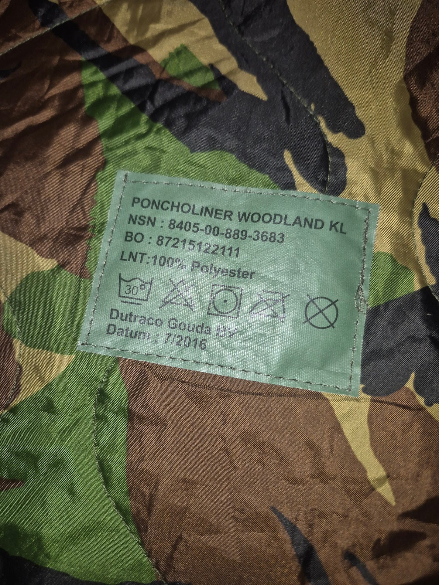 Original Poncholiner Ponchofutter DPM Holländische Armee