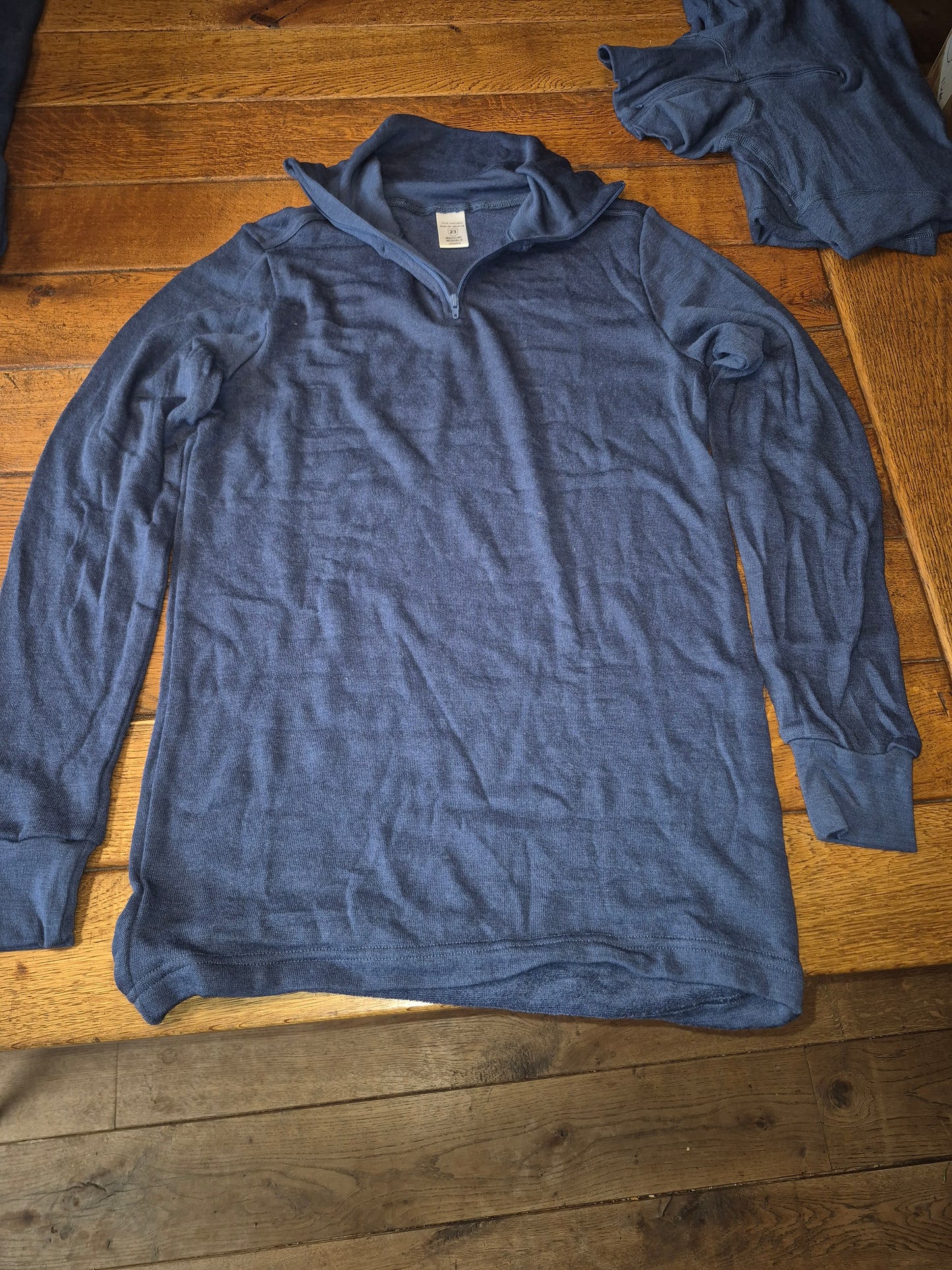 Holländische Armee Rollkragenhemd Merino angeraut oliv / blau RV KSK