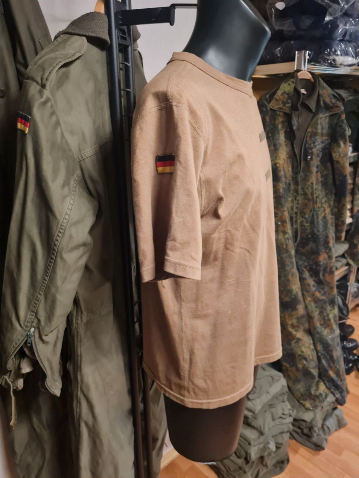 Original Bundeswehr Tropen Unterhemd T-Shirt mit Klett