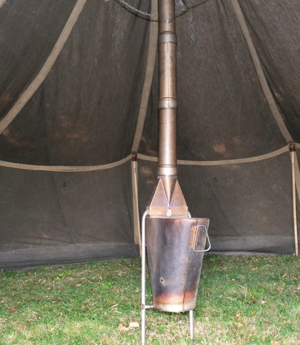 Original Schwedische Armee Zelt mit Zeltofen und Gestänge Oliv
