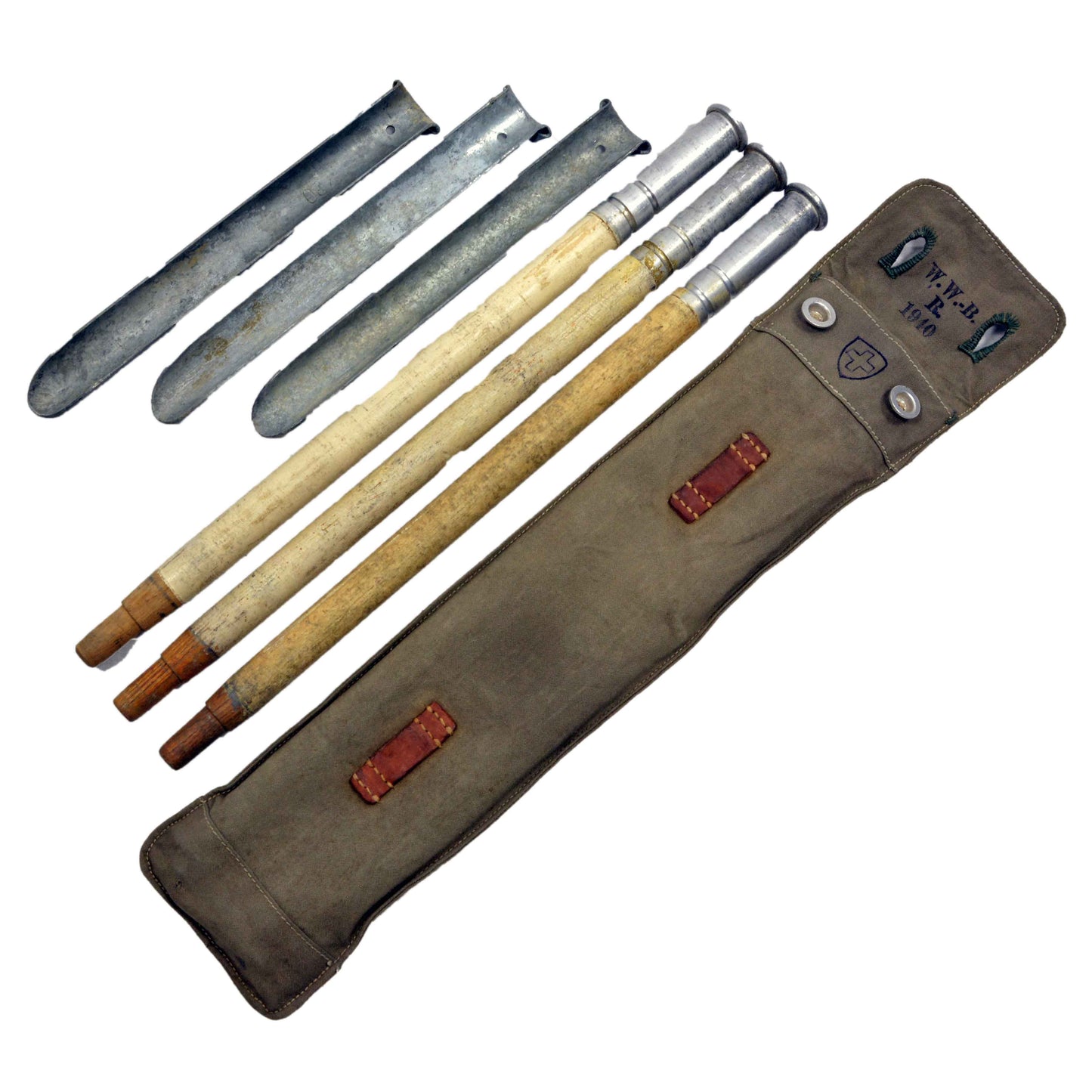 Original Zeltbesteck Schweizer Armee 1940 W.W.B.R. 2. Weltkrieg