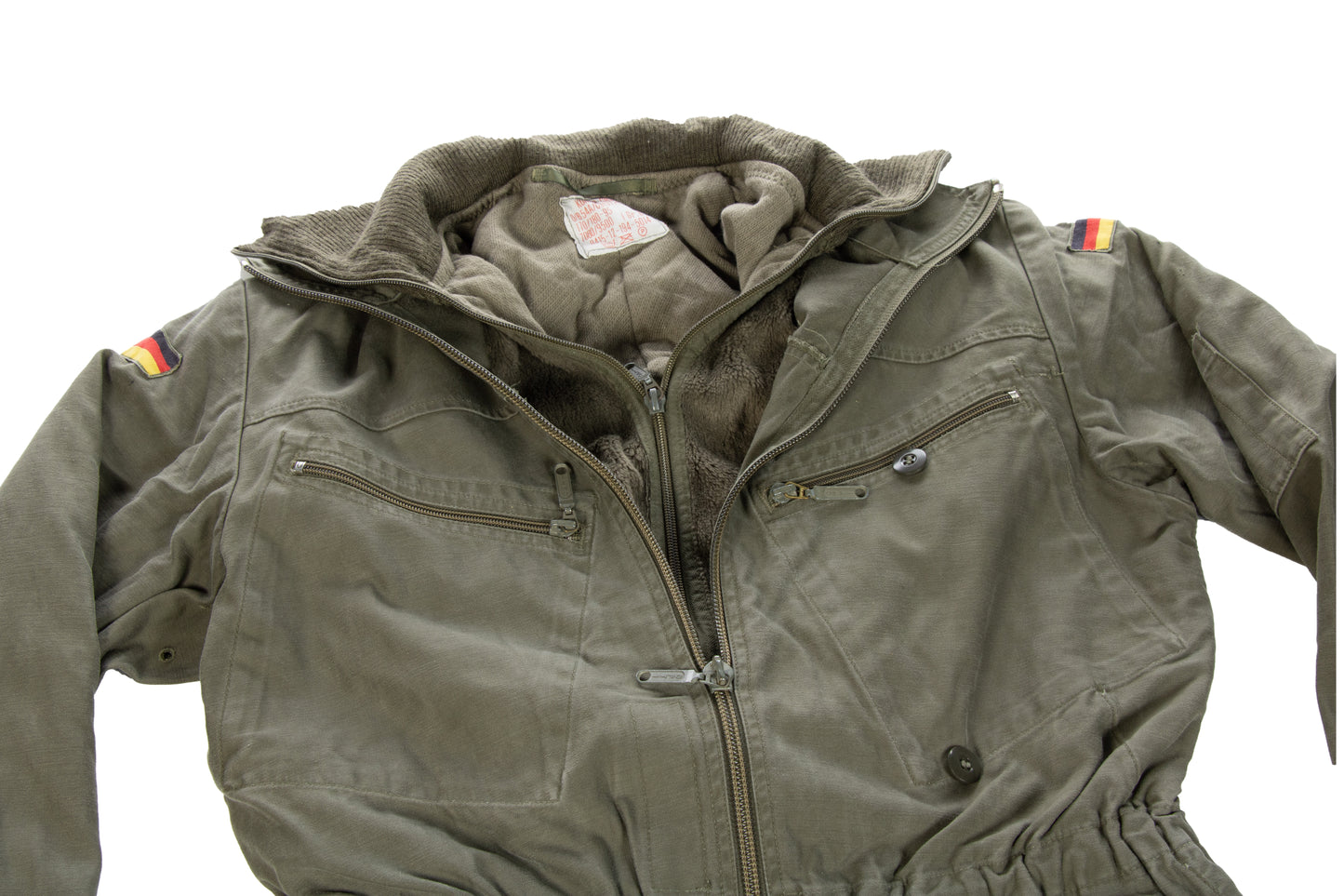 Original Bundeswehr  Panzerkombi mit Futter oliv Teddyfutter