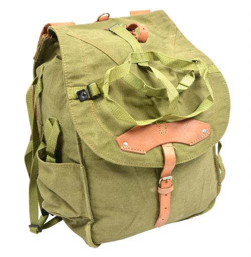 Rucksack Rumänische Armee Retro oliv gebraucht Baumwolle