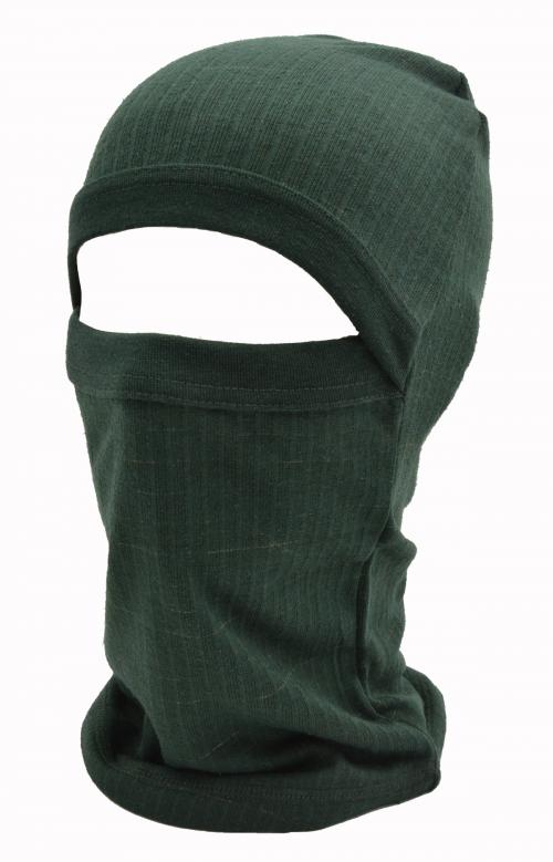 Balaclava Kopfhaube Flammhemmend Grün Silberfaser Dänische Armee