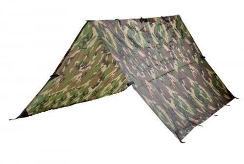 Tarp Basha Ripstop Flecktarn Steingrau Woodland Wassersäule 3000 mm