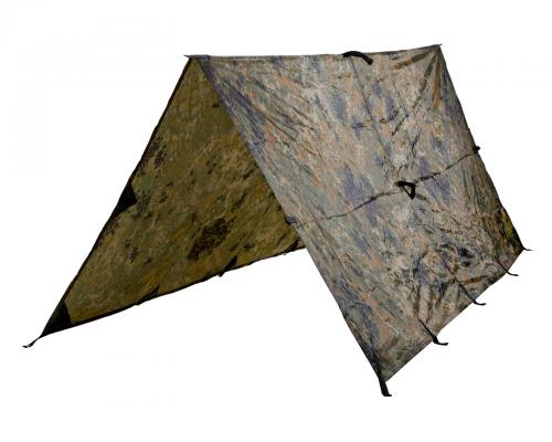 Tarp Basha Ripstop Flecktarn Steingrau Woodland Wassersäule 3000 mm