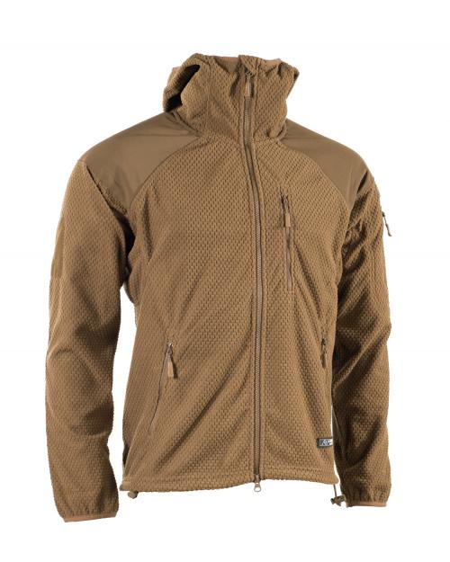 Fleece Hoodie - Jacke Delta Oliv / Schwarz ( Coyote Original AB Klett Patch