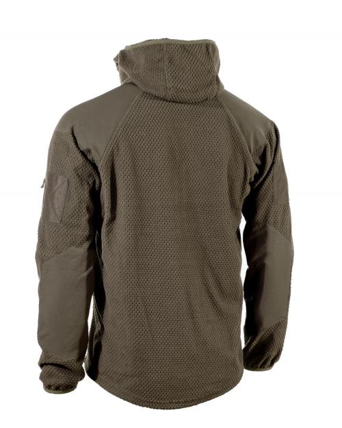 Fleece Hoodie - Jacke Delta Oliv / Schwarz ( Coyote Original AB Klett Patch