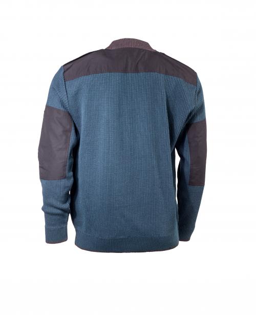 Original Holländische Armee Sweater Petrolgrün Rippstrick Neuwertig