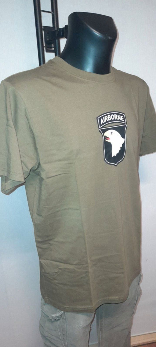 Single Jersey Airborne 101st Division US Army T-Shirt Eagle Neu