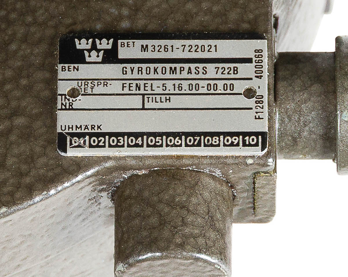 Original Fennel Gyrokompass 722B KT2 Schwedische Armee