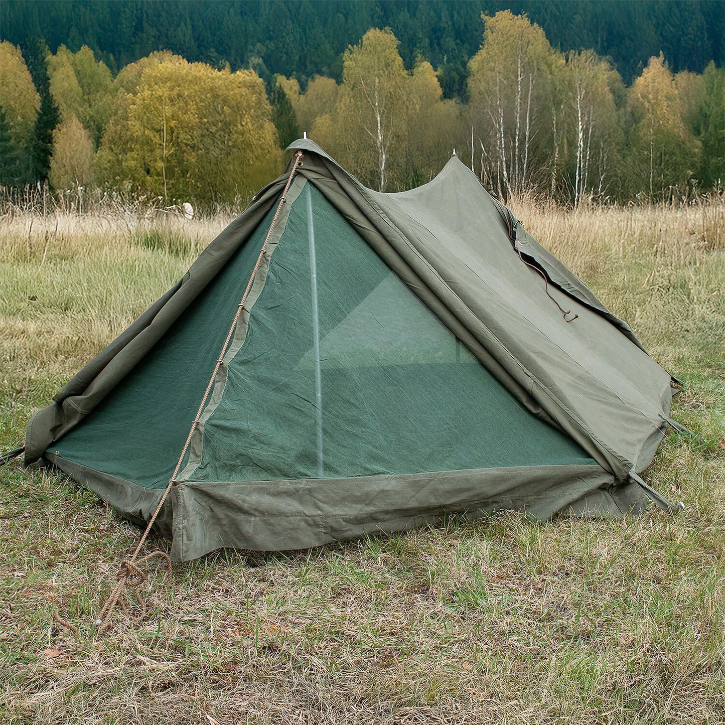 Britische Armee Zweimannzelt mit Moskitonetz Original braun