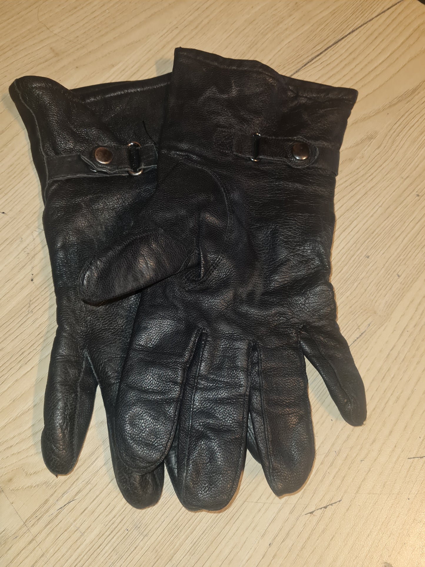 Original Holländische Armee Handschuhe Leder Winter Kälteschutz schwarz / grau