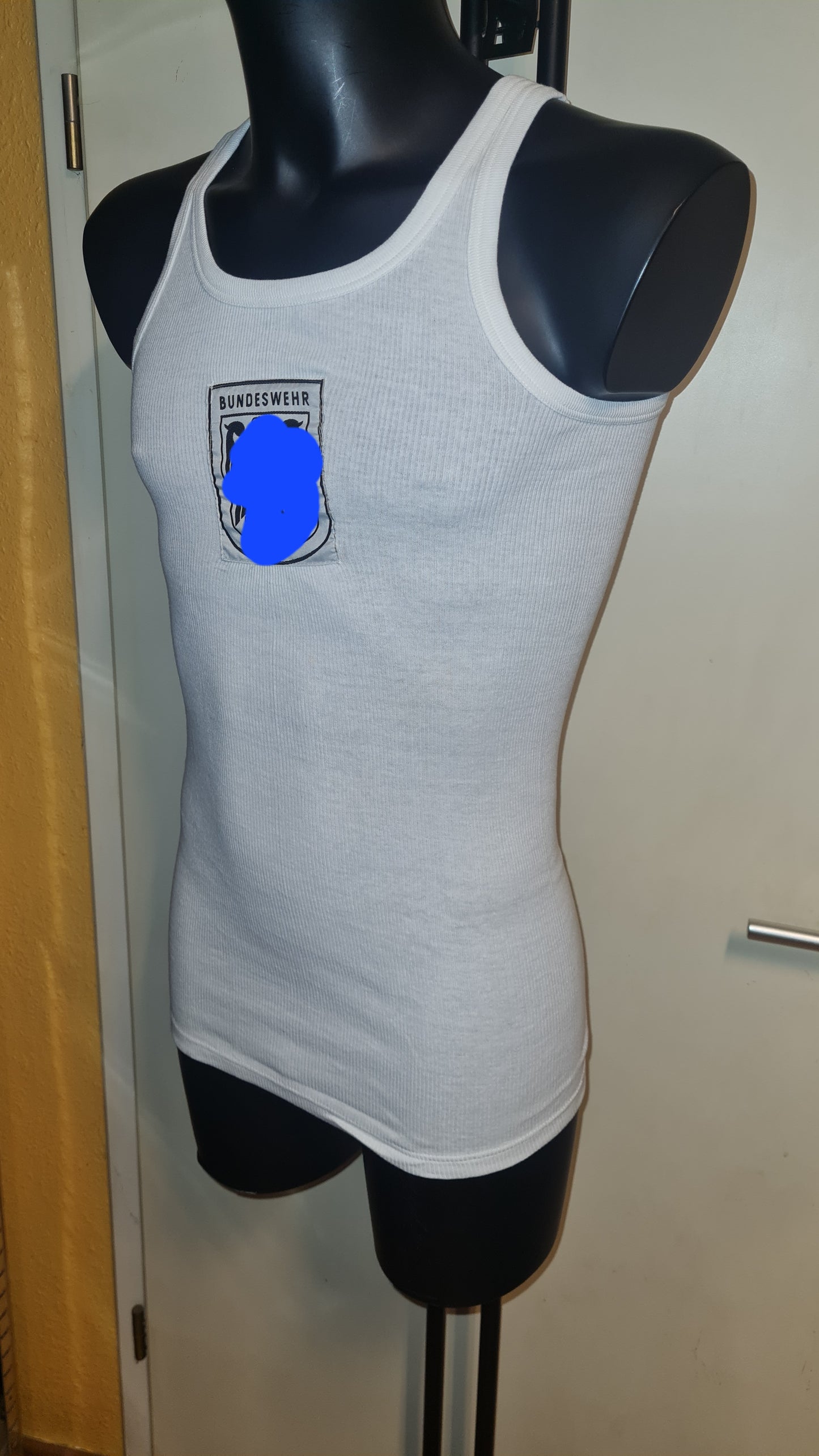 Bundeswehr Original Sporthemd Tank Top GCT Weiß Größe M - XL mit Bundesadler