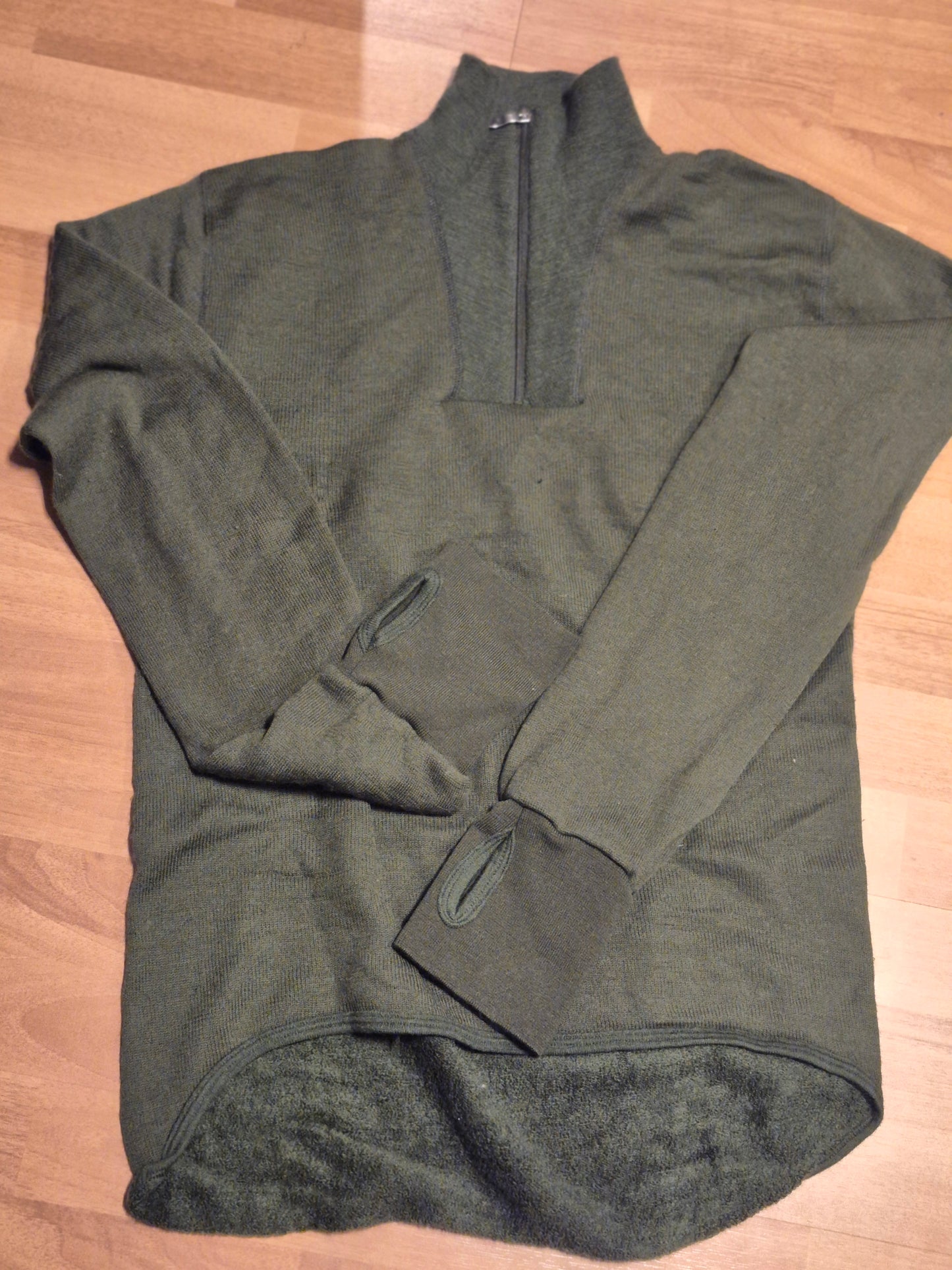 Original Bundeswehr KSK Scandic Outdoor Merino Unterhemd langarm Zipper Oliv