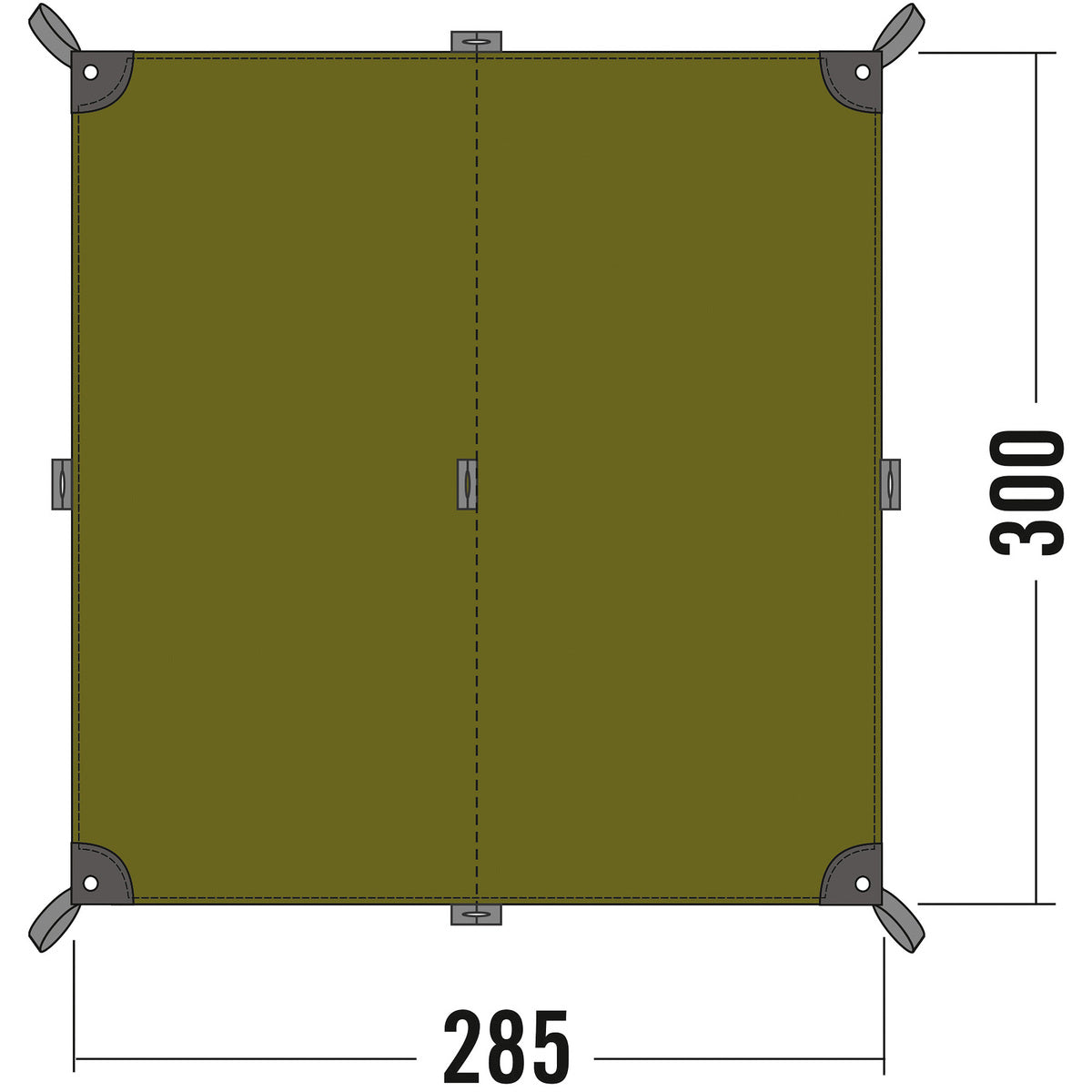 Tatonka Tarp 2, 285 x 300 cm, aus wasserdichtem, reißfestem Polyestergewebe