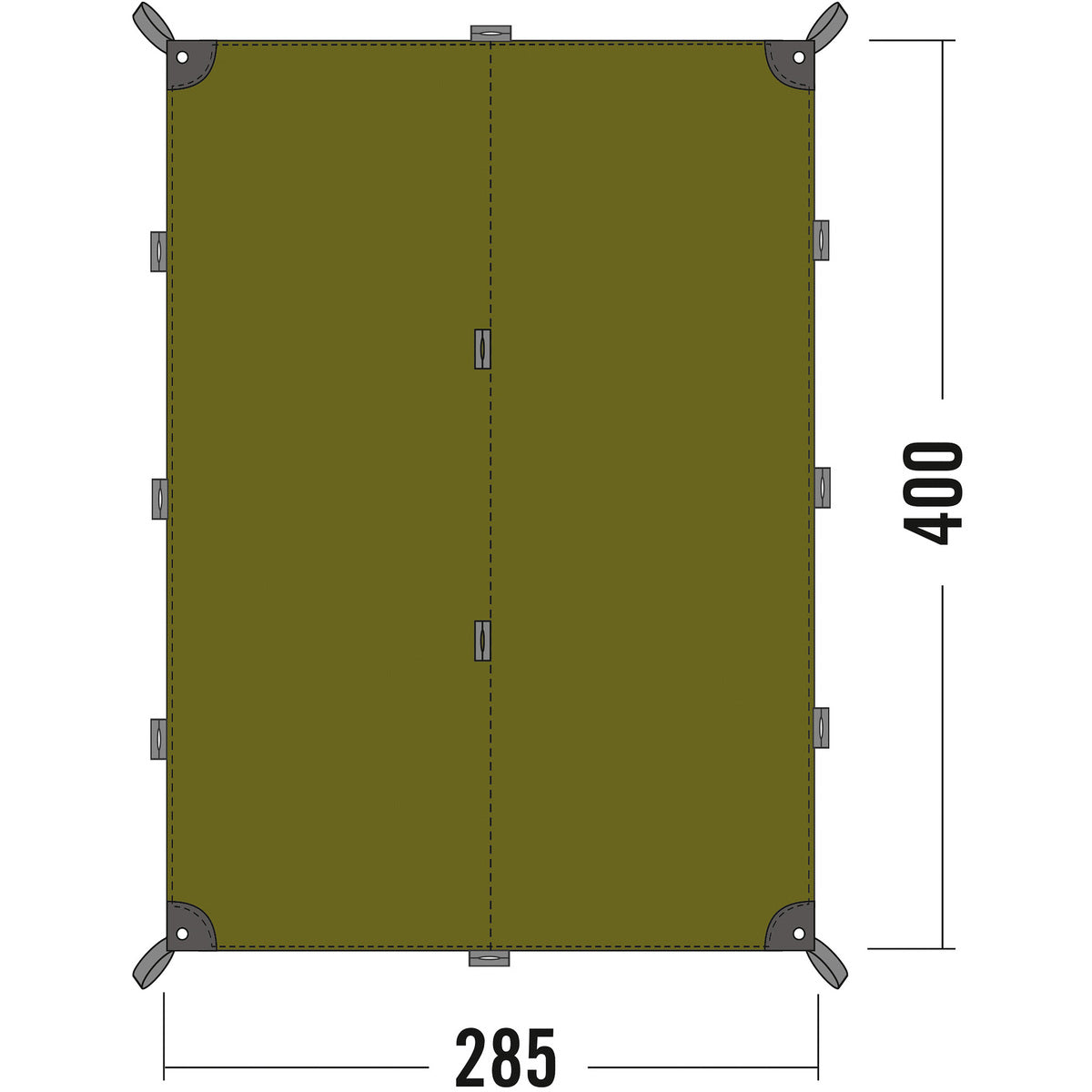 Tatonka Tarp 4 285 x 400 cm, aus wasserdichtem, reißfestem Polyestergewebe