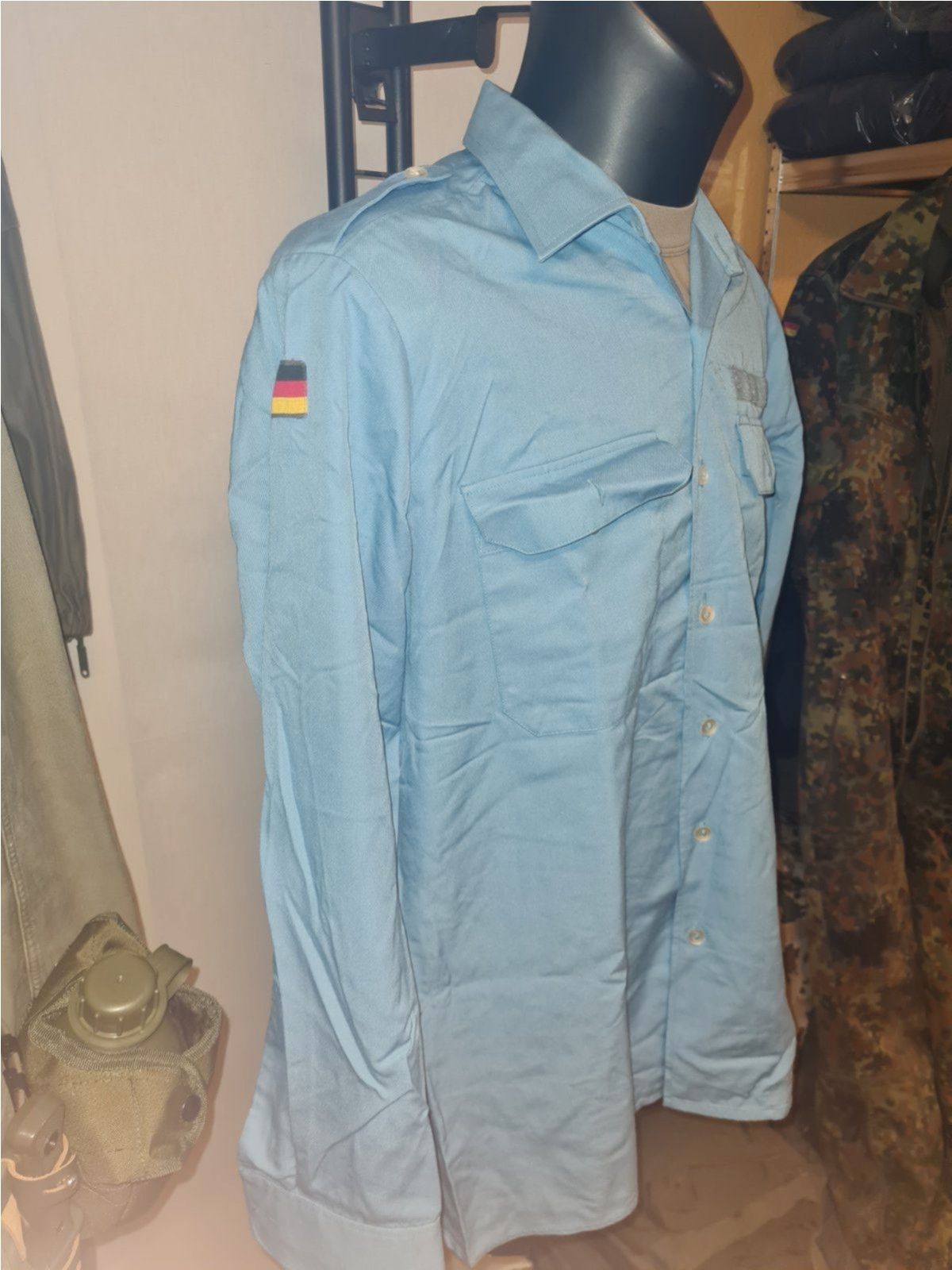 Bundeswehr Original Bordhemd Blau Marine Hoheitsabzeichen Aramid