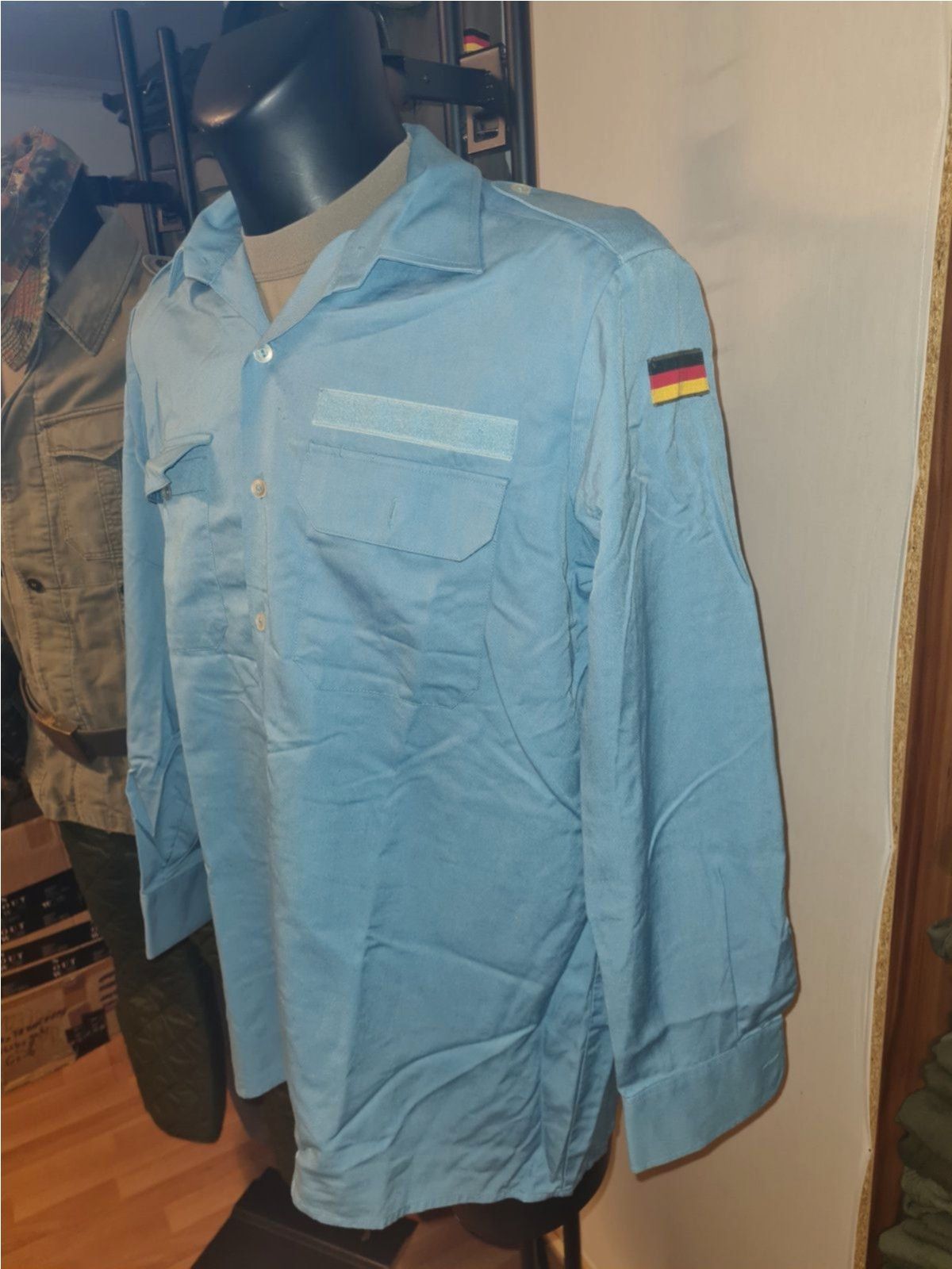 Bundeswehr Original Bordhemd Blau Marine Hoheitsabzeichen Aramid