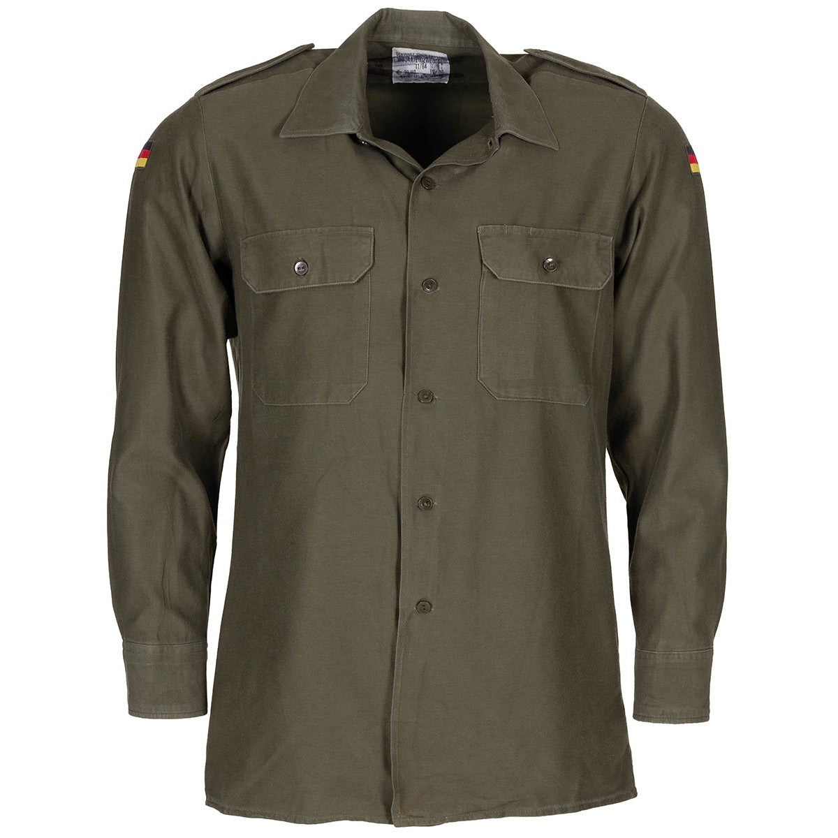 Original Bundeswehr Feldhemd Oliv Baumwolle Hoheitsabzeichen