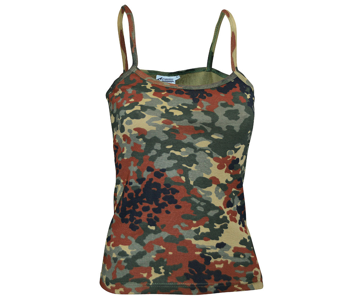 Ladies Spagettiträger Top Flecktarn / Woodland / Nightcamo