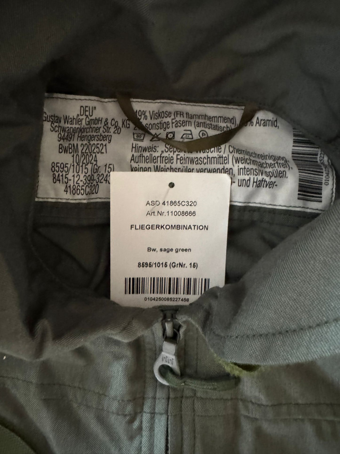 Original Bundeswehr Fliegerkombi FR flammhemmend