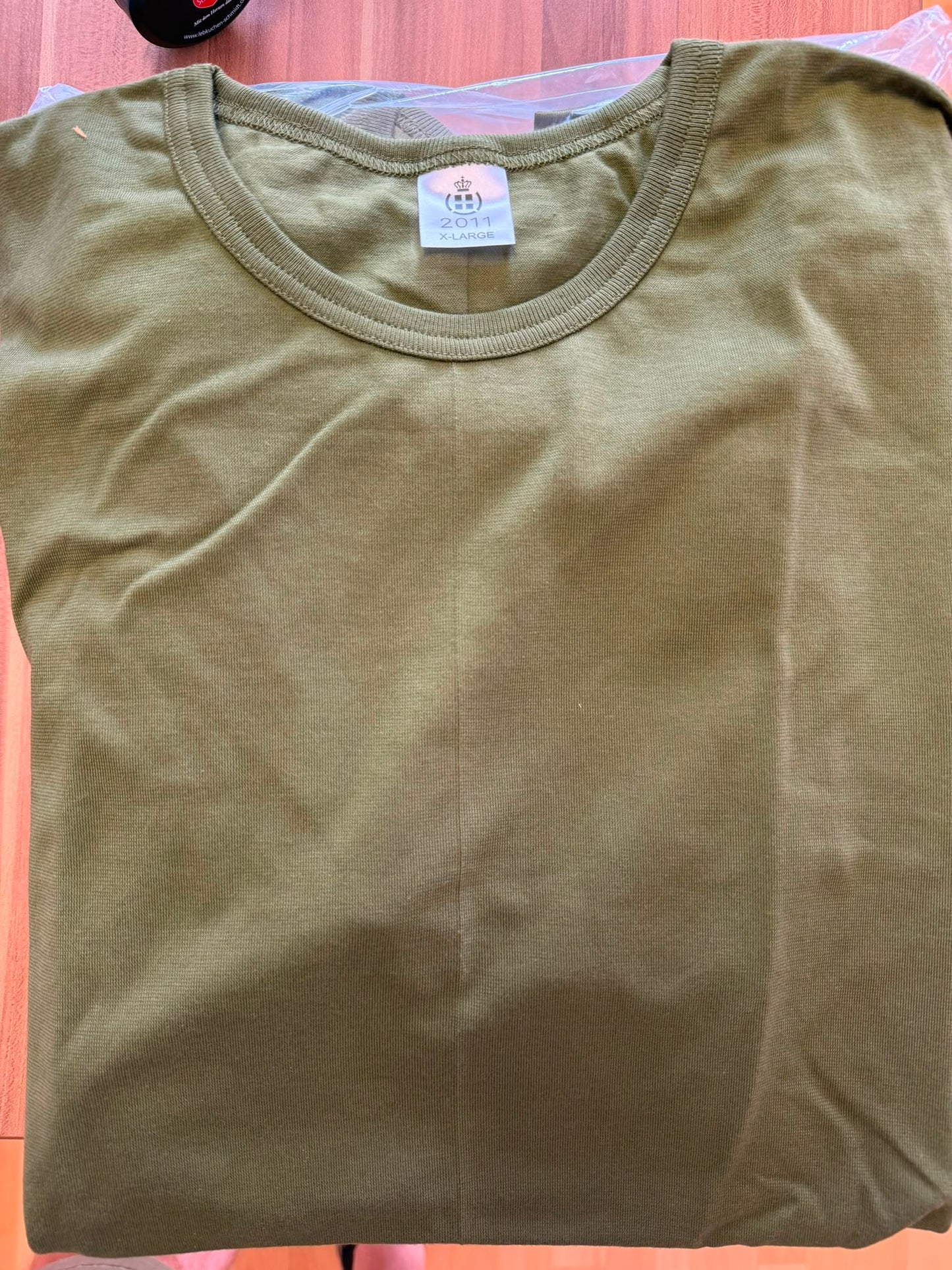 Original Dänische Armee Unterhemd T Shirt oliv 100 % Baumwolle Neu