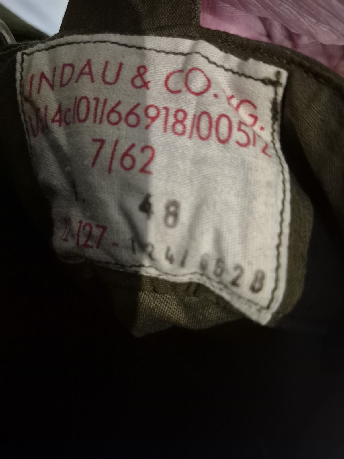 Original frühe Bundeswehr 60er Jahre Überhose mit Hosenträgern oliv