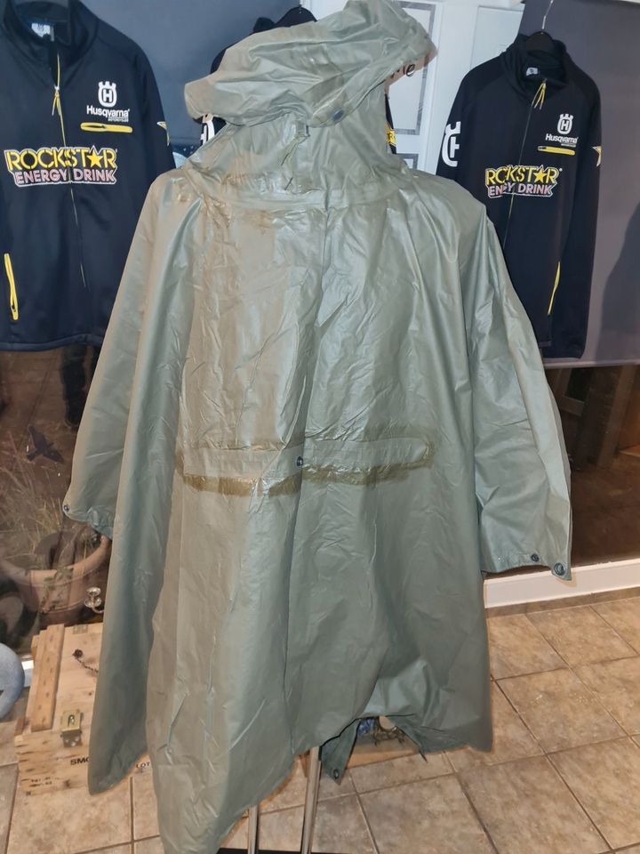 Original Bundeswehr Regenponcho Poncho Oliv Kein Nachbau Top Zustand