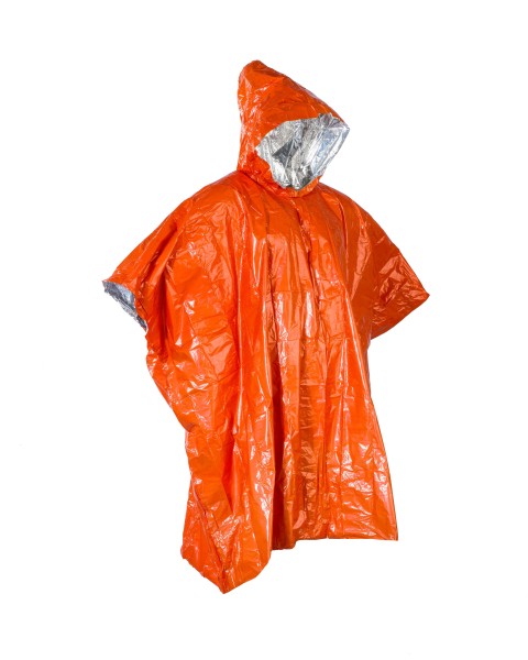 Notfall-Poncho, orange neu