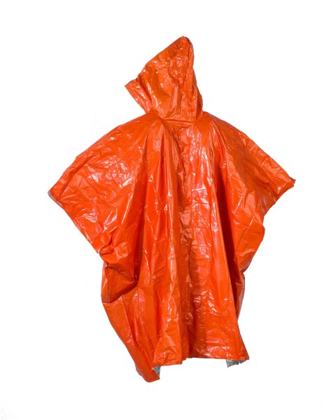 Notfall-Poncho, orange neu