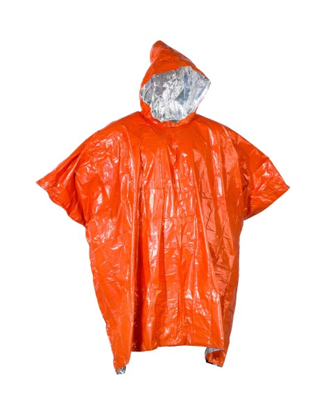 Notfall-Poncho, orange neu