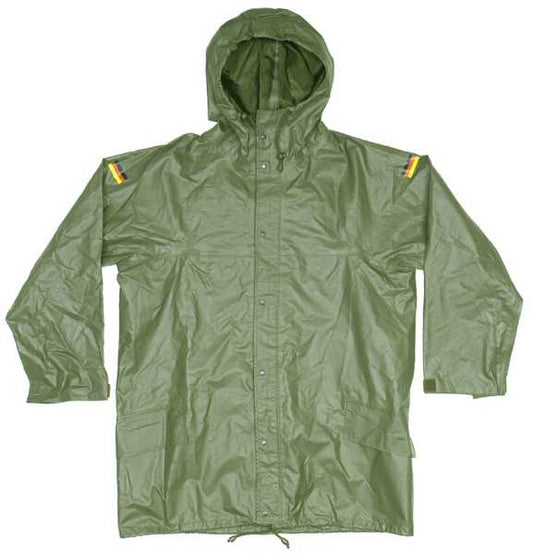 Original Bundeswehr Regenjacke Nässeschutz Gummi Oliv