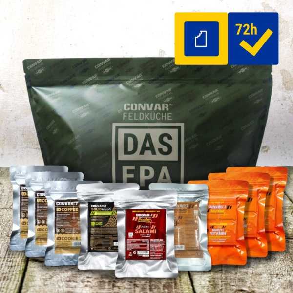 CONVAR™ Feldküche 72 Stunden Notverpflegungs Fluchtpaket EPA