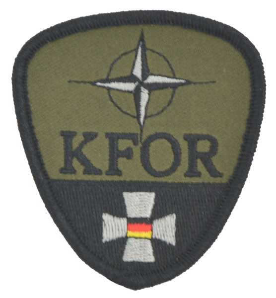 Stoffabzeichen SFOR KFOR ISAF schwarz/oliv flecktarn weiß grün