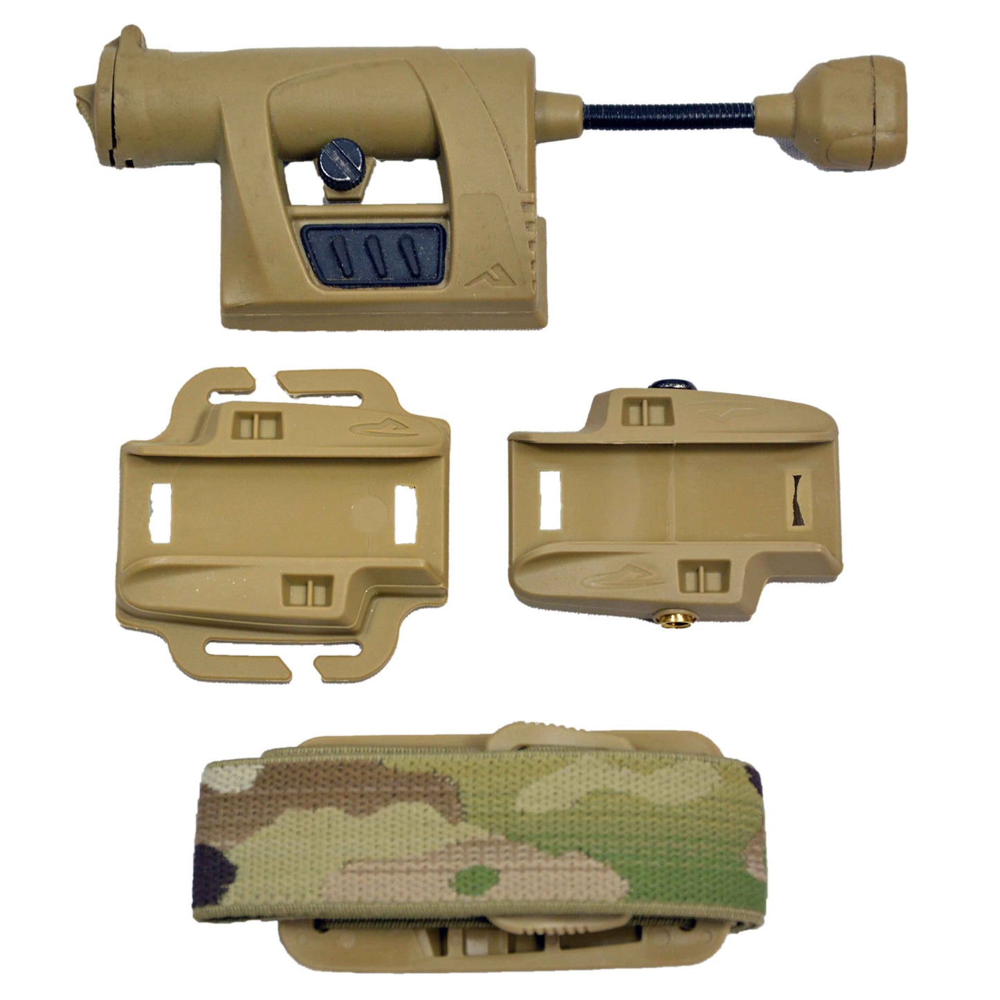 Helmlampe Dänische Armee "Princeton Tec" m. Band + Adapter gebr.