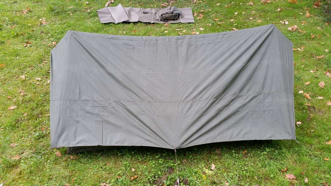 Original Französische Armee Zelt Zweimannzelt Oliv mit Überzelt