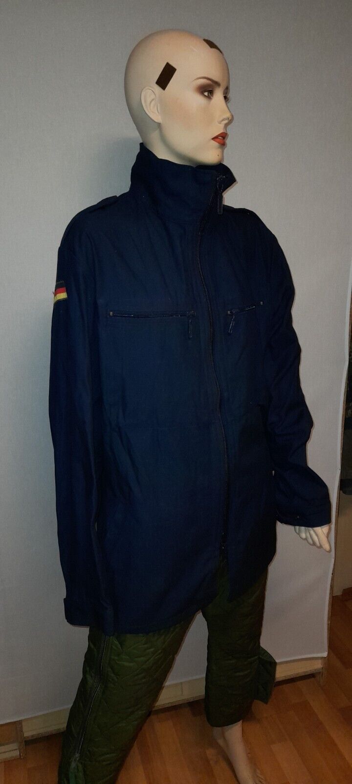 Bundeswehr Original Marine Bordjacke Arbeitsjacke Blau Baumwolle / Aramid