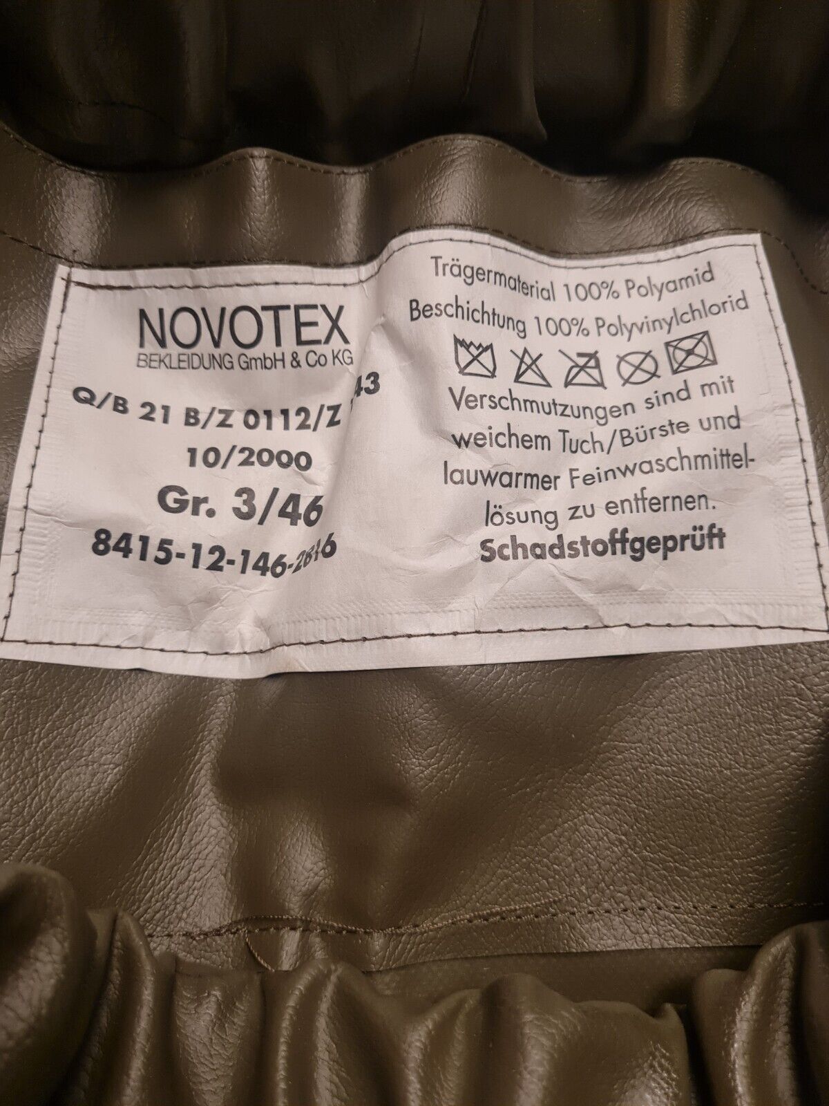 Bundeswehr Pioniere Original Wathose NEU Anglerhose Novotex BW Größe 3 / 46 Oliv